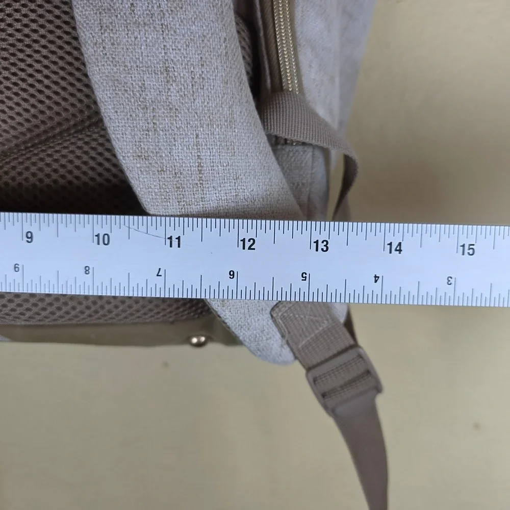 Ergobaby Diaper Bag Backpack Tan Cream Neutral Insulated Bottle Pocket travel - Picture 14 of 14